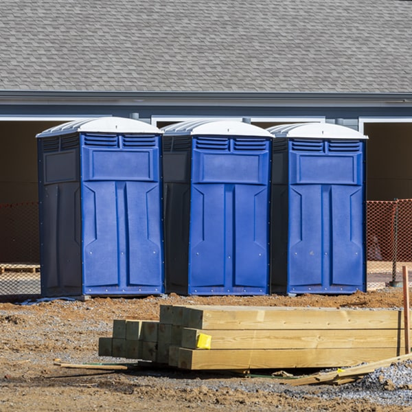 how often are the porta potties cleaned and serviced during a rental period in Darling MS